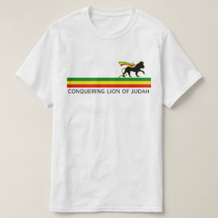 RASTA Leeuw van Juda Rood Goud Groen T-shirt