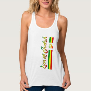 RASTA Leeuw van Juda Rood Goud Groen Tanktop