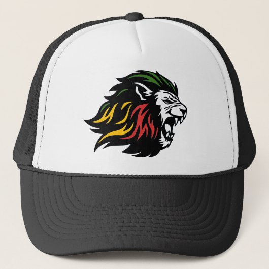 Rasta Leeuw van Juda Trucker Pet (Voorkant)