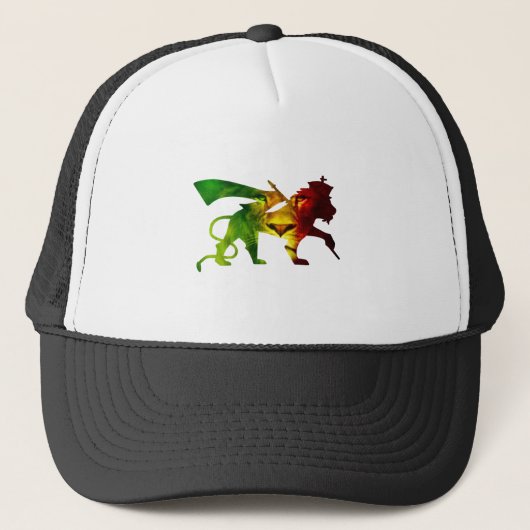 Rasta Leeuw van Juda Trucker Pet (Voorkant)