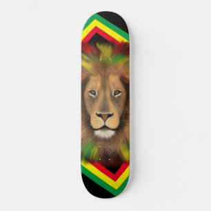 Rasta leeuwenkop rood geel groen tekening Jamaica Persoonlijk Skateboard