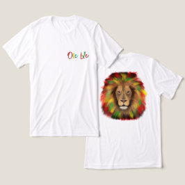 rasta leeuwenkop rood groen geel Jamaica één liefd Tri-Blend Shirt