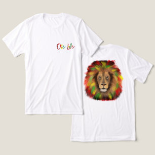 rasta leeuwenkop rood groen geel Jamaica één liefd Tri-Blend Shirt