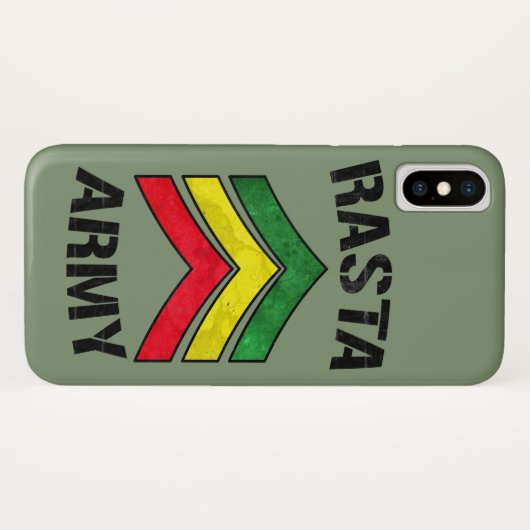 Rasta-leger Case-Mate iPhone Case (Achterkant (horizontaal))
