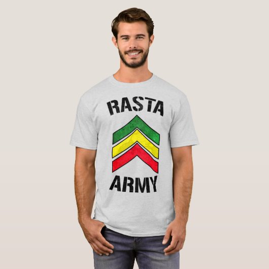Rasta-leger T-shirt (Voorkant volledig)