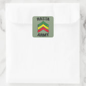 Rasta-leger Vierkante Sticker (Tas)