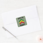 Rasta-leger Vierkante Sticker (Envelop)