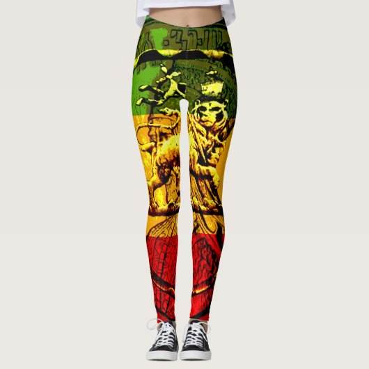 Rasta Leggings Lion of Judah Design (Voorkant)