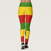 Rasta Leggings Red Gold Green Roaring Lion (Achterkant)
