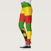 Rasta Leggings Red Gold Green Roaring Lion (Links)