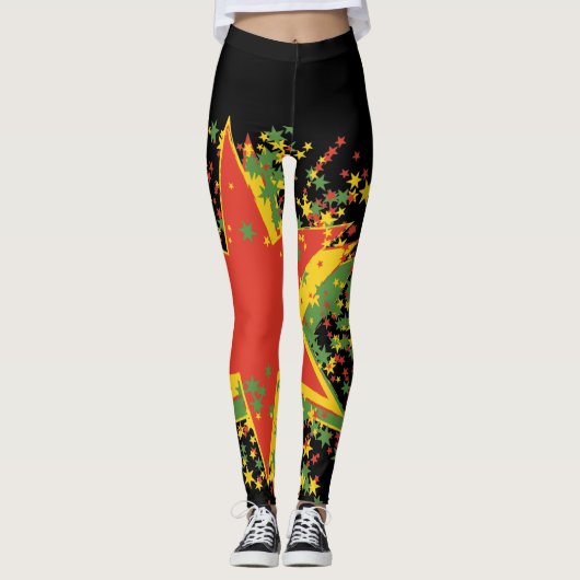 Rasta Leggings Star Explosion (Voorkant)