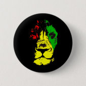 Rasta - Leon Judah Ronde Button 5,7 Cm (Voorkant)