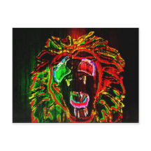 Rasta Lion Briefkaart