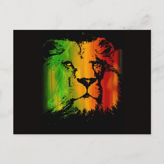 Rasta Lion Briefkaart (Voorkant)