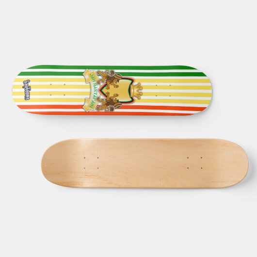 Rasta Lion Crest Skateboard (Horizontaal)