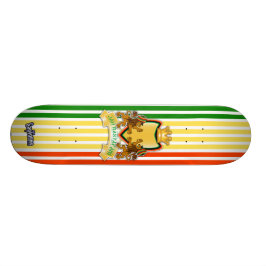 Rasta Lion Crest Skateboard