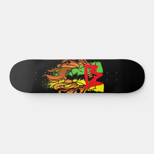 Rasta Lion Crown Persoonlijk Skateboard (Horizontaal)