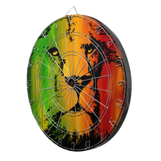 Rasta Lion Dartbord (Voorkant Rechts)