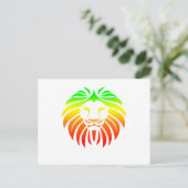 Rasta Lion Head Briefkaart (Staand voorkant)