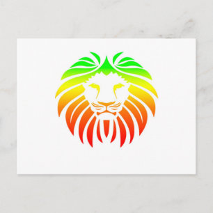 Rasta Lion Head Briefkaart