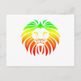 Rasta Lion Head Briefkaart
