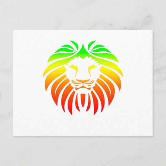 Rasta Lion Head Briefkaart (Voorkant)
