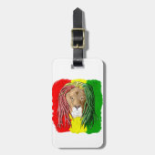 Rasta Lion Jamaican Reggae Flag Bagagelabel (Voorkant verticaal)