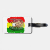 Rasta Lion Jamaican Reggae Flag Bagagelabel (Achterkant horizontaal)