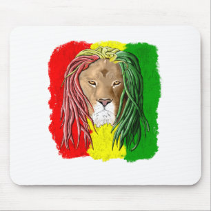 Rasta Lion Jamaican Reggae Flag Muismat