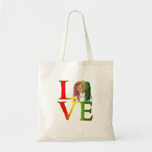 Rasta Lion Jamaican Reggae Love Tote Bag