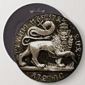 Rasta Lion Judah Ancient Design on Button (Voorkant /achterkant)
