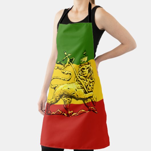 Rasta Lion Judah Apron Schort (Insitu)