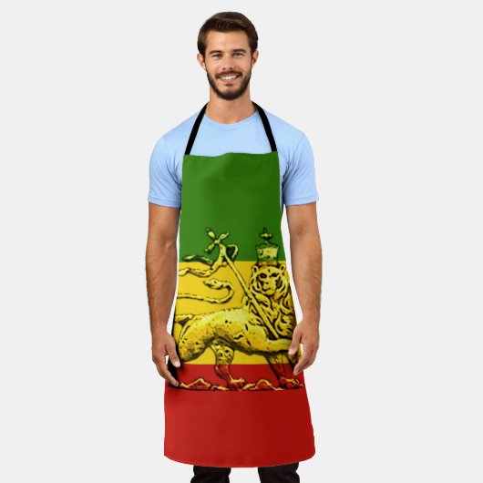 Rasta Lion Judah Apron Schort (Gedragen)