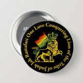 Rasta Lion Judah Button (Voorkant /achterkant)