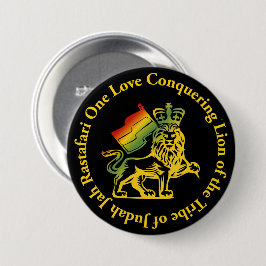 Rasta Lion Judah Button