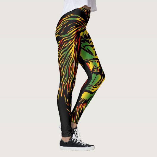 Rasta Lion Judah Fire Leggings (Rechts)