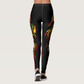 Rasta Lion Judah Fire Leggings (Achterkant)