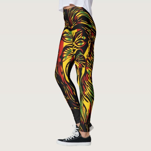 Rasta Lion Judah Fire Leggings (Links)