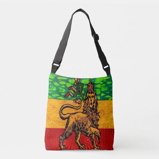 Rasta Lion Judah Flag Crossbody Tas (Voorkant)