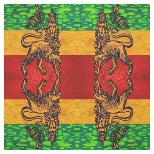 Rasta Lion Judah Flag Stof
