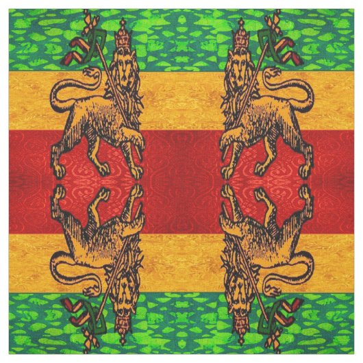 Rasta Lion Judah Flag Stof (Swatch)
