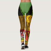 Rasta Lion Judah Leggings met Jamaicaanse vlag (Achterkant)