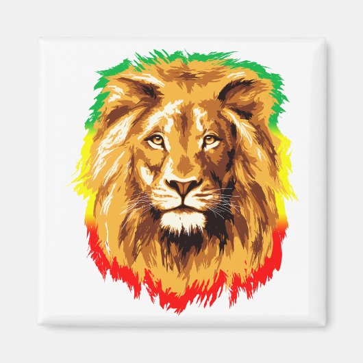 Rasta Lion Judah Magneet (Voorkant)