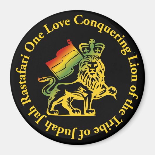 Rasta Lion Judah Magnet (Voorkant)