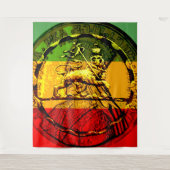Rasta Lion Judah Red Green Wandkleed (Voorkant)