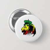 Rasta Lion Judah Ronde Button 5,7 Cm (Voorkant /achterkant)