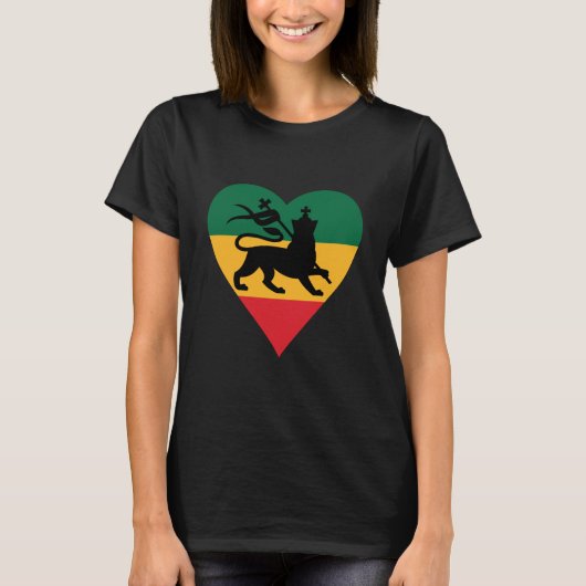 Rasta Lion Judah T-Shirt (Voorkant)