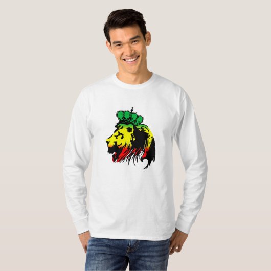 Rasta Lion Judah T-Shirt (Voorkant volledig)