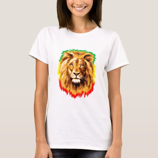 Rasta Lion Judah T-shirt (Voorkant)