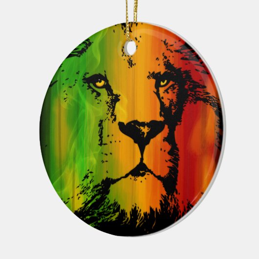 Rasta Lion Keramisch Ornament (Links)